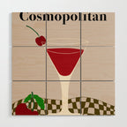 Cosmopolitan Cocktail Wood Wall Art Gallery Image 1