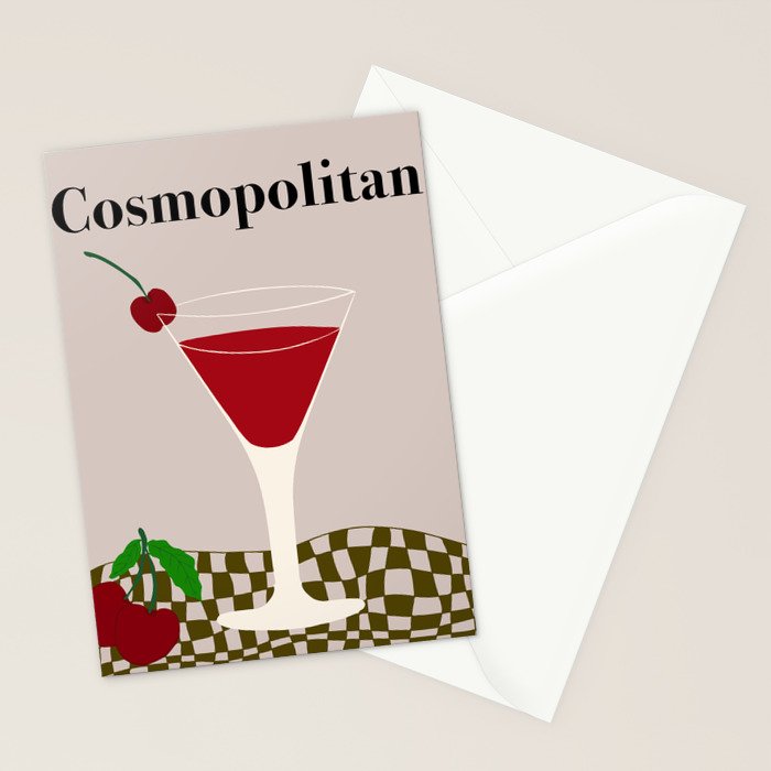 Cosmopolitan Cocktail Stationery Card Gallery Image 2
