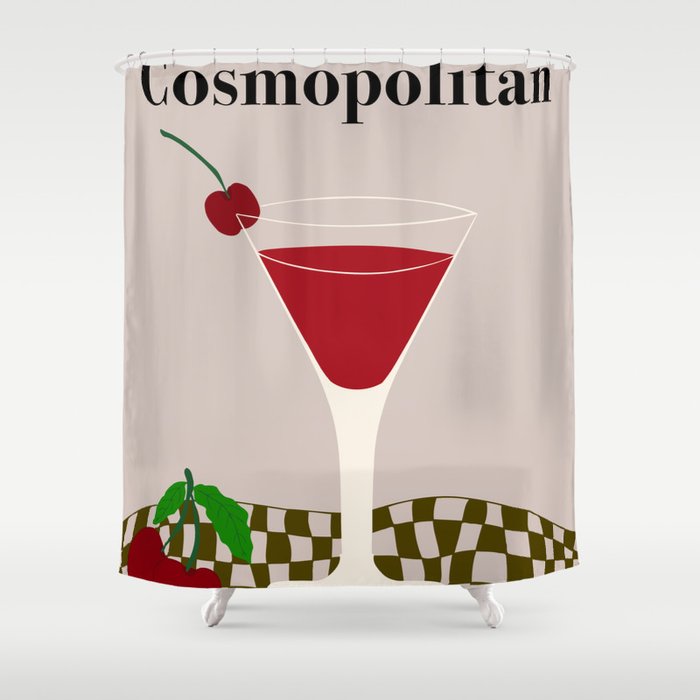 Cosmopolitan Cocktail Shower Curtain Gallery Image 1
