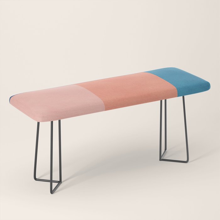 Colorful Geometric Design Bright Pastel Tones Bench Gallery Image 1