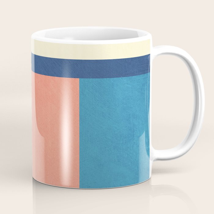 Colorful Geometric Design Bright Pastel Tones Coffee Mug Gallery Image 1
