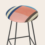 Colorful Geometric Design Bright Pastel Tones Stool Gallery Image 2