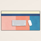 Colorful Geometric Design Bright Pastel Tones Desk Mat Gallery Image 1