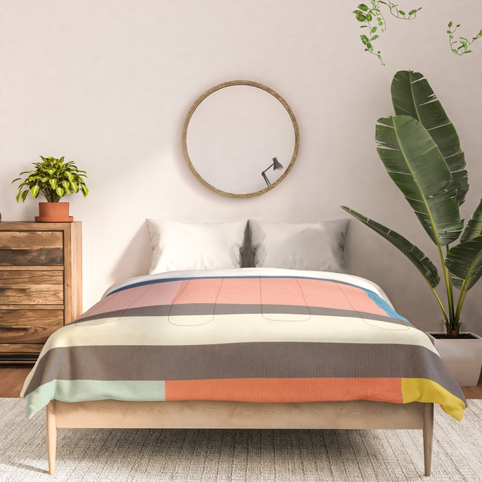 Colorful Geometric Design Bright Pastel Tones Comforter Gallery Image 3
