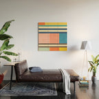 Colorful Geometric Design Bright Pastel Tones Wood Wall Art Gallery Image 2