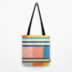 Colorful Geometric Design Bright Pastel Tones Tote Bag Gallery Image 2
