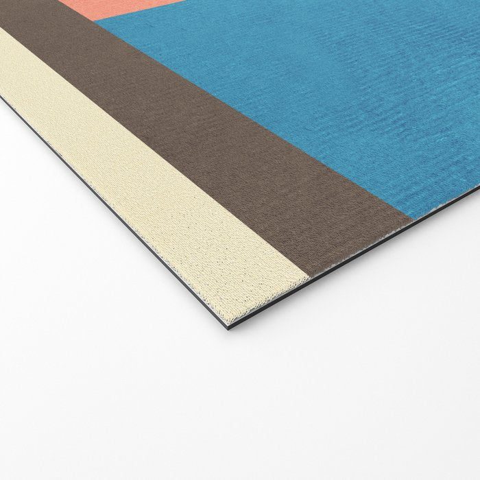 Colorful Geometric Design Bright Pastel Tones Welcome Mat Gallery Image 2