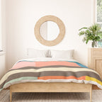 Colorful Geometric Design Bright Pastel Tones Duvet Cover Gallery Image 3