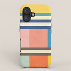 Colorful Geometric Design Bright Pastel Tones iPhone Case Gallery Image 1