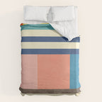 Colorful Geometric Design Bright Pastel Tones Duvet Cover Gallery Image 6