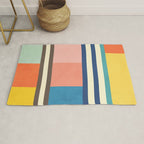 Colorful Geometric Design Bright Pastel Tones Rug Gallery Image 1