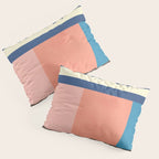Colorful Geometric Design Bright Pastel Tones Pillow Sham Gallery Image 3