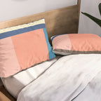 Colorful Geometric Design Bright Pastel Tones Pillow Sham Gallery Image 2