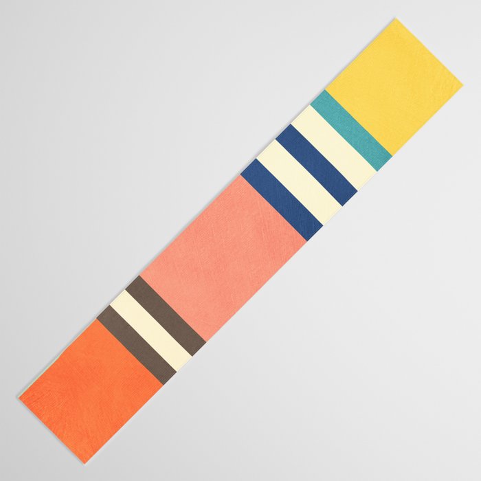 Colorful Geometric Design Bright Pastel Tones Table Runner Gallery Image 3