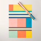 Colorful Geometric Design Bright Pastel Tones Wrapping Paper Gallery Image 1