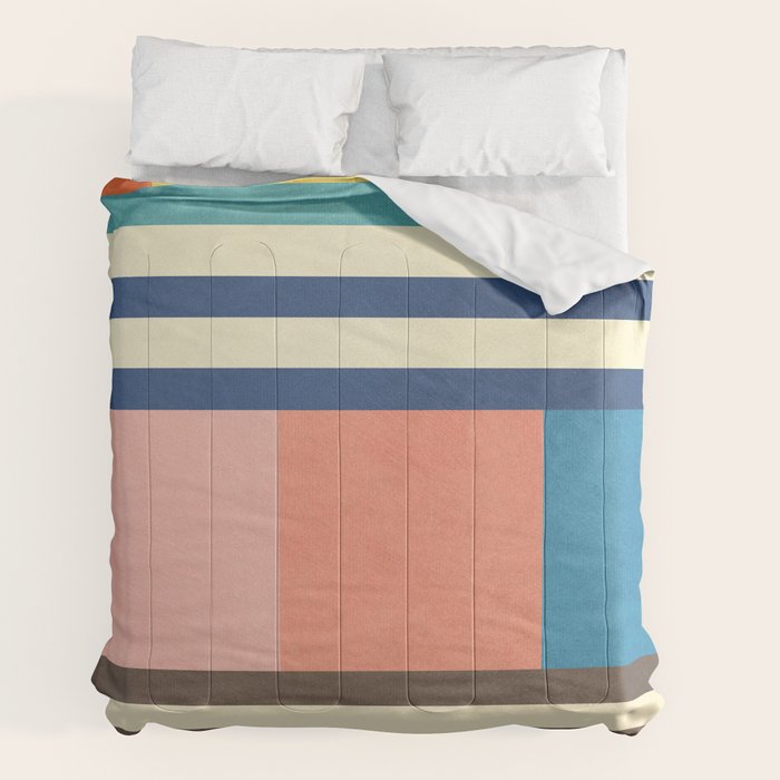 Colorful Geometric Design Bright Pastel Tones Comforter Gallery Image 2