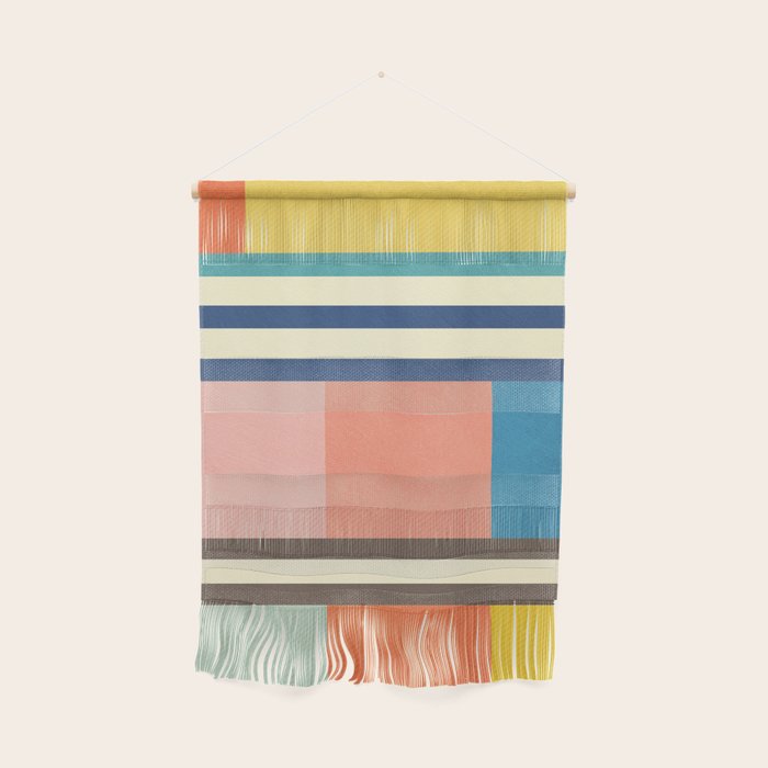 Colorful Geometric Design Bright Pastel Tones Wall Hanging Gallery Image 2