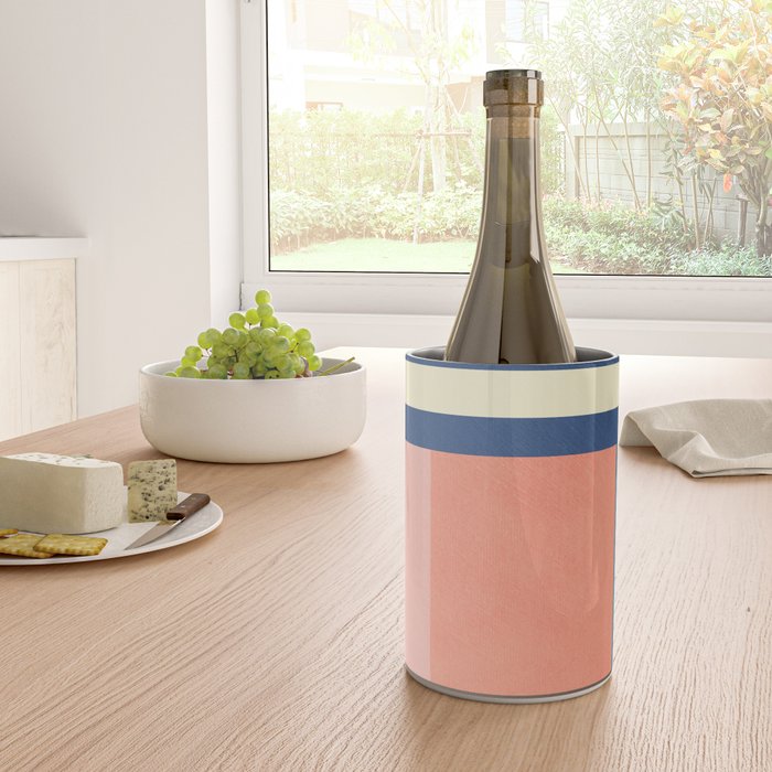 Colorful Geometric Design Bright Pastel Tones Wine Chiller Gallery Image 4