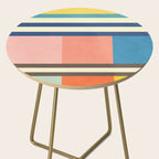 Colorful Geometric Design Bright Pastel Tones Side Table Gallery Image 2