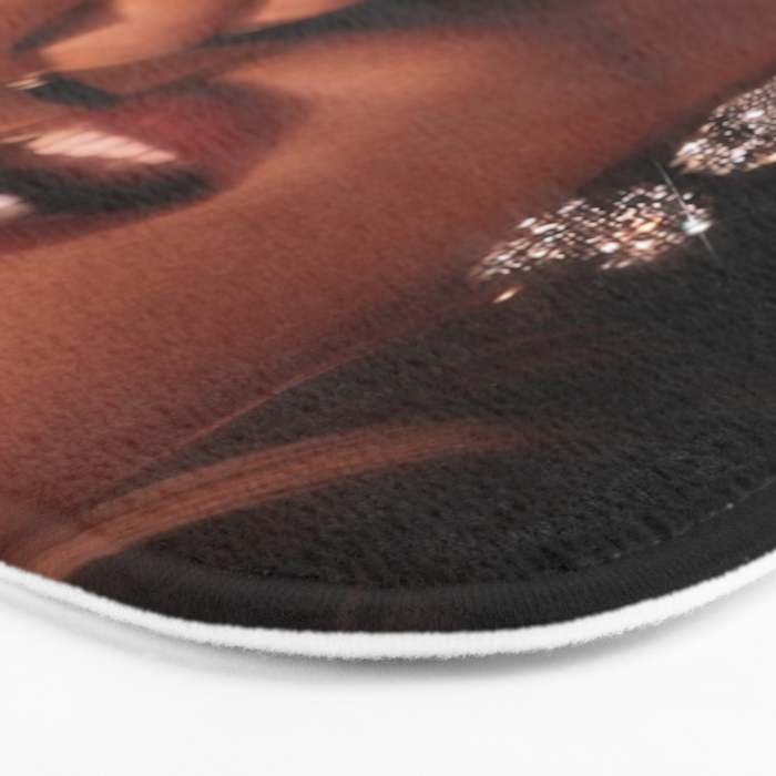 FINISH TOUCH | glitter collage art | sparkle diamonds | rich and fabulous | red lips | classic Bath Mat Gallery Image 3