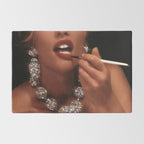FINISH TOUCH | glitter collage art | sparkle diamonds | rich and fabulous | red lips | classic Rug Gallery Image 2