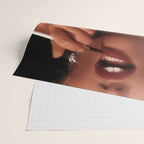 FINISH TOUCH | glitter collage art | sparkle diamonds | rich and fabulous | red lips | classic Wrapping Paper Gallery Image 2