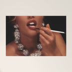 FINISH TOUCH | glitter collage art | sparkle diamonds | rich and fabulous | red lips | classic Welcome Mat Gallery Image 1