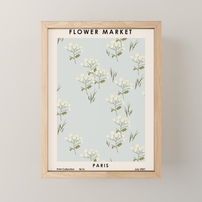 Flower market. Paris Mini Art Print Gallery Image 1