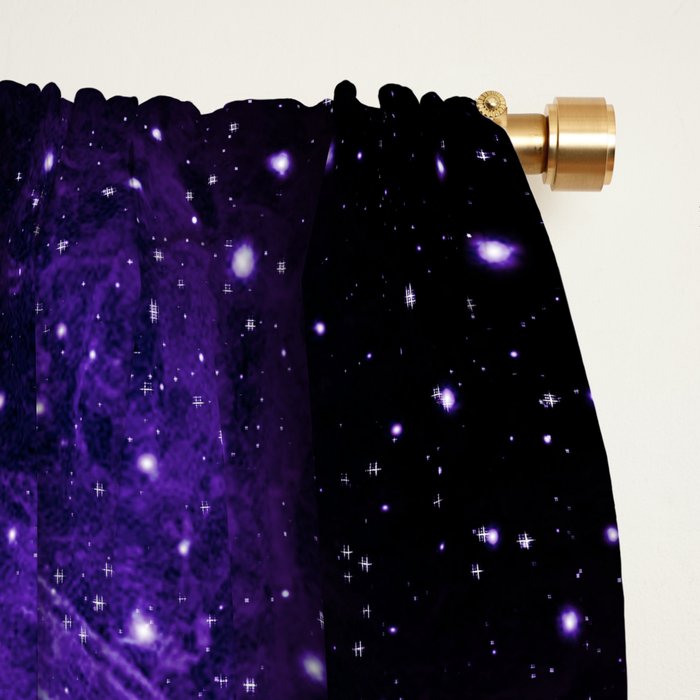 Purple Teal Galaxy Nebula Dream #1 #decor #art #society6 Window Curtain Gallery Image 2