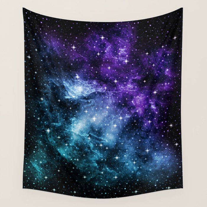 Purple Teal Galaxy Nebula Dream #1 #decor #art #society6 Wall Tapestry Gallery Image 4