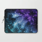 Purple Teal Galaxy Nebula Dream #1 #decor #art #society6 Laptop Sleeve Gallery Image 1