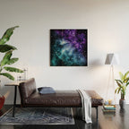 Purple Teal Galaxy Nebula Dream #1 #decor #art #society6 Wood Wall Art Gallery Image 2