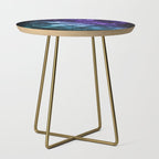 Purple Teal Galaxy Nebula Dream #1 #decor #art #society6 Side Table Gallery Image 1