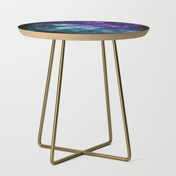 Purple Teal Galaxy Nebula Dream #1 #decor #art #society6 Side Table Gallery Image 1