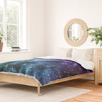 Purple Teal Galaxy Nebula Dream #1 #decor #art #society6 Duvet Cover Gallery Image 2