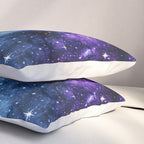 Purple Teal Galaxy Nebula Dream #1 #decor #art #society6 Pillow Sham Gallery Image 3