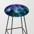Purple Teal Galaxy Nebula Dream #1 #decor #art #society6 Stool Gallery Image 2