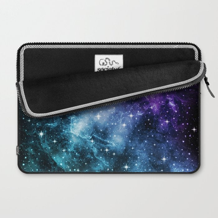 Purple Teal Galaxy Nebula Dream #1 #decor #art #society6 Laptop Sleeve Gallery Image 2