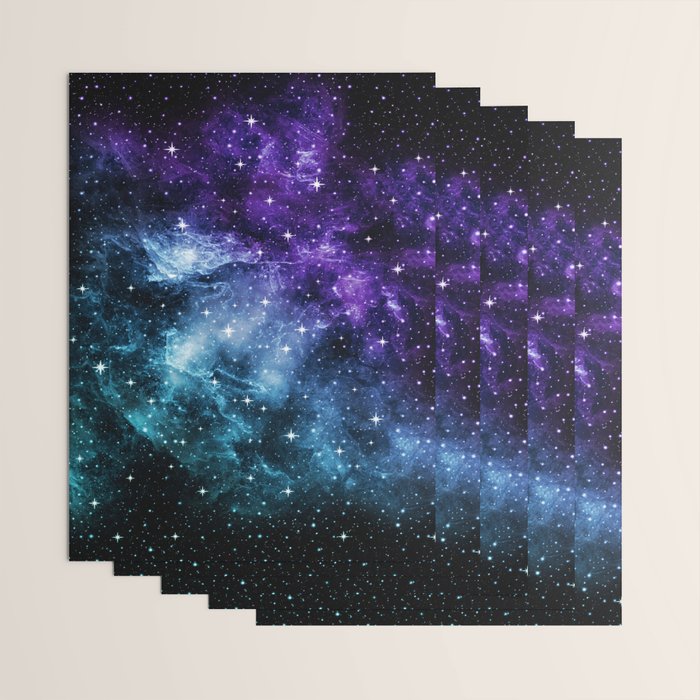 Purple Teal Galaxy Nebula Dream #1 #decor #art #society6 Wrapping Paper Gallery Image 3