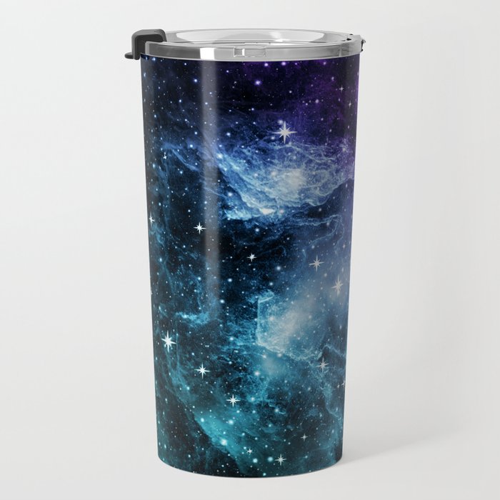 Purple Teal Galaxy Nebula Dream #1 #decor #art #society6 Travel Mug Gallery Image 3