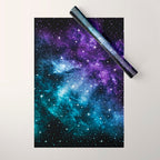 Purple Teal Galaxy Nebula Dream #1 #decor #art #society6 Wrapping Paper Gallery Image 1