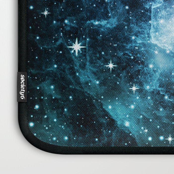 Purple Teal Galaxy Nebula Dream #1 #decor #art #society6 Laptop Sleeve Gallery Image 3