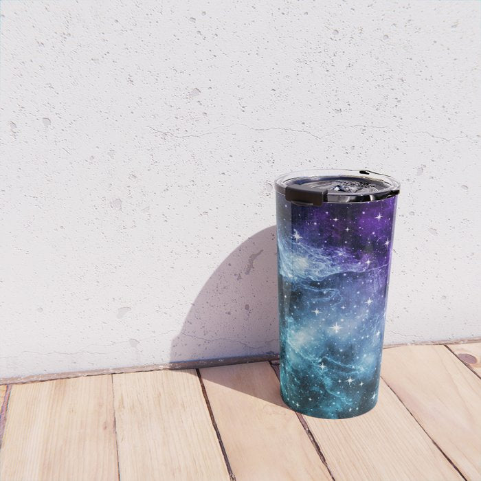 Purple Teal Galaxy Nebula Dream #1 #decor #art #society6 Travel Mug Gallery Image 4