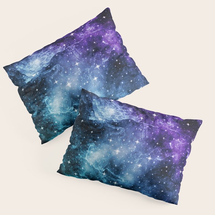 Purple Teal Galaxy Nebula Dream #1 #decor #art #society6 Pillow Sham Gallery Image 1
