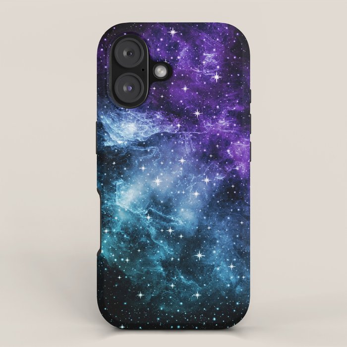 Purple Teal Galaxy Nebula Dream #1 #decor #art #society6 iPhone Case Gallery Image 1