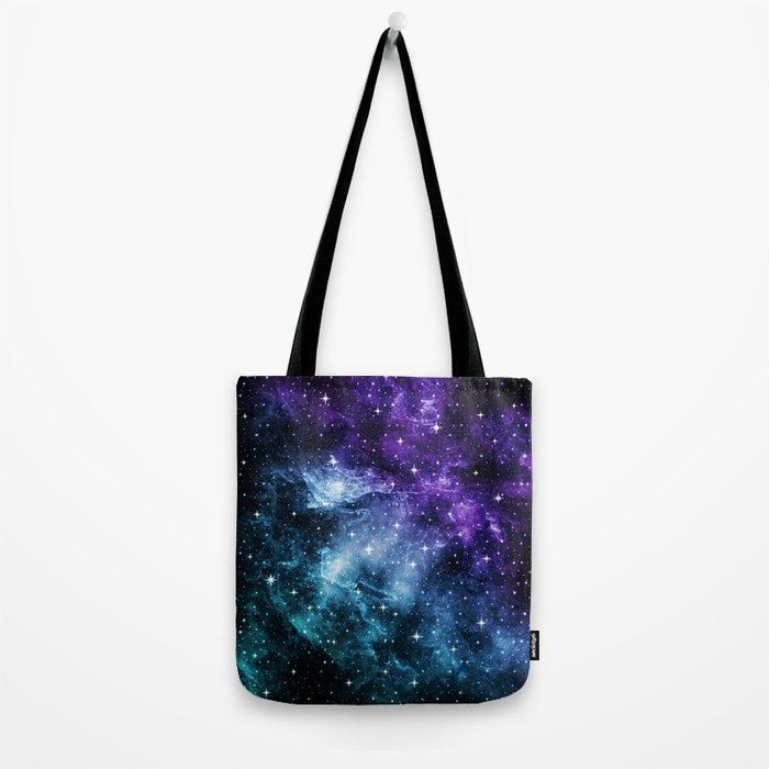 Purple Teal Galaxy Nebula Dream #1 #decor #art #society6 Tote Bag Gallery Image 2