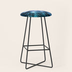 Purple Teal Galaxy Nebula Dream #1 #decor #art #society6 Stool Gallery Image 1