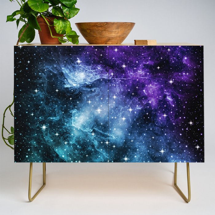 Purple Teal Galaxy Nebula Dream #1 #decor #art #society6 Credenza Gallery Image 1