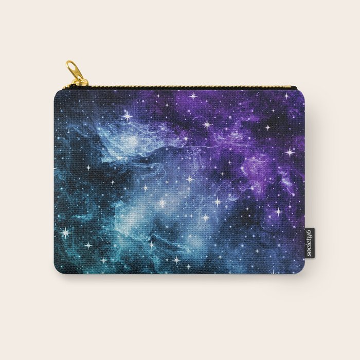 Purple Teal Galaxy Nebula Dream #1 #decor #art #society6 Carry All Pouch Gallery Image 1