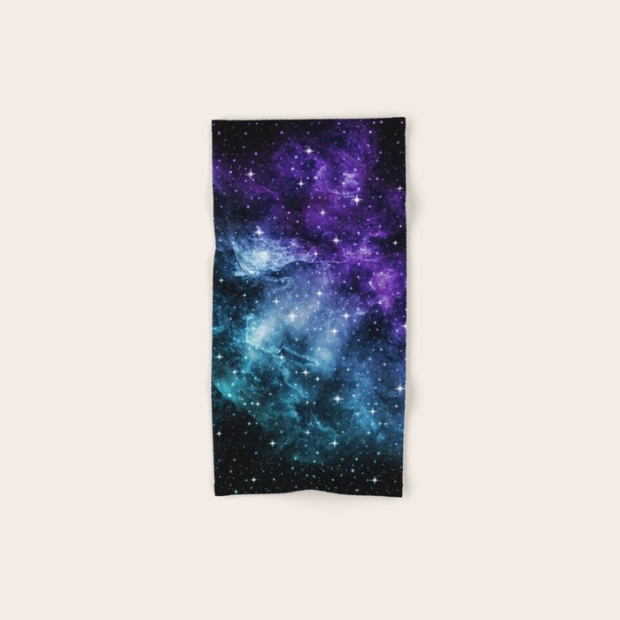 Purple Teal Galaxy Nebula Dream #1 #decor #art #society6 Bath Towel Gallery Image 1